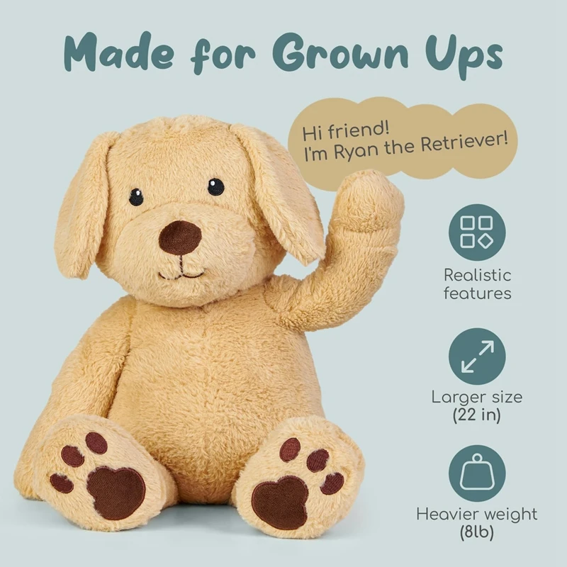 Simulação do mesmo peso golden retriever cão bonito labrador brinquedo de pelúcia do bebê brinquedos calmantes assistido sono boneca brinquedo do miúdo