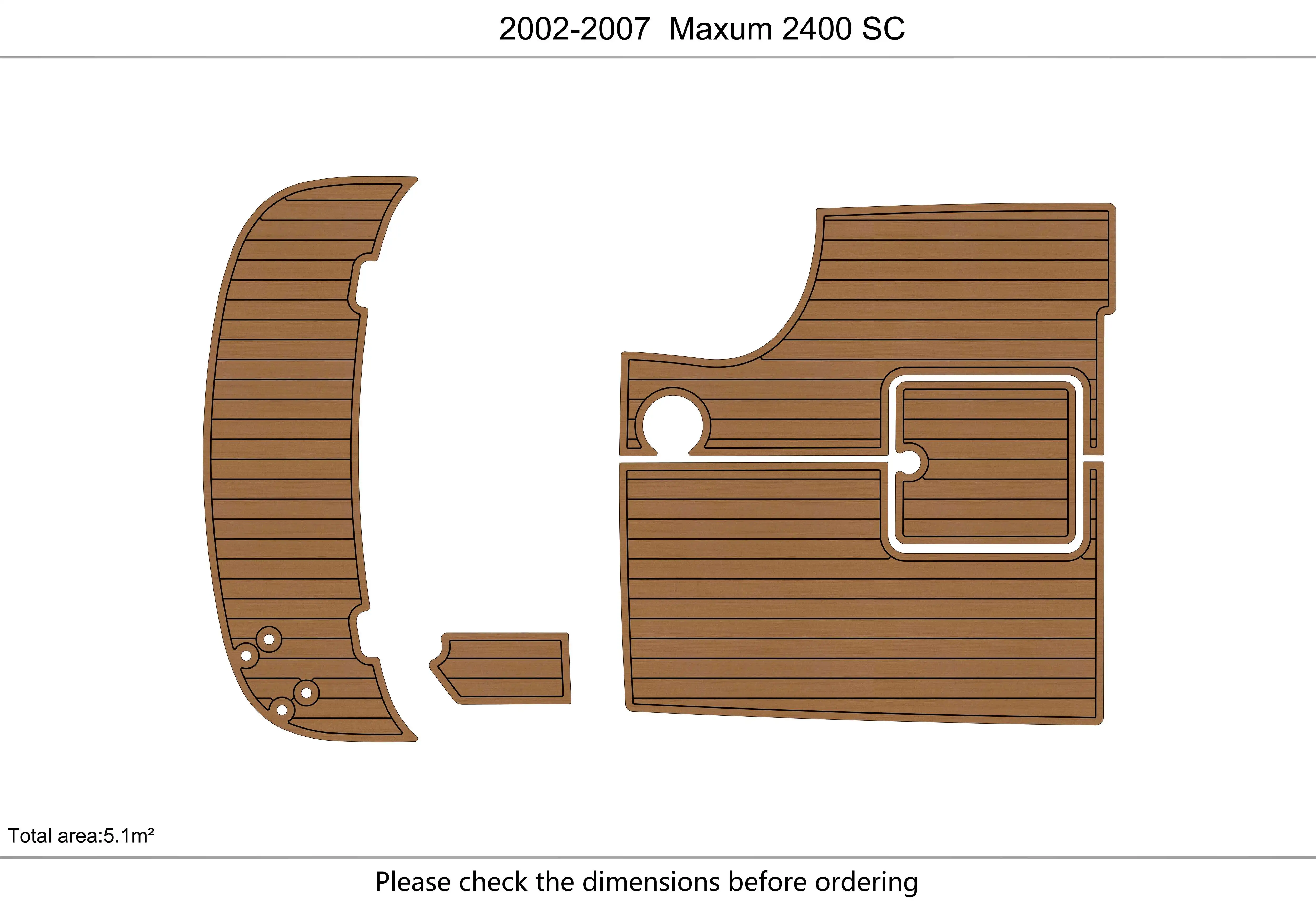 2002-2007 Maxum 2400SC  Cockpit swim platform 1/4