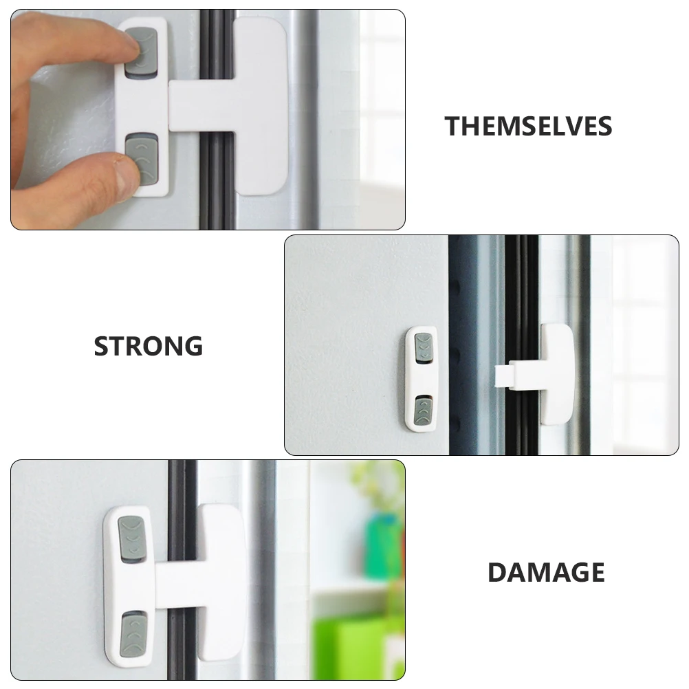 

Baby Self-Adhesive Cabinet Latches Easy to Use No Cutting Anti-Pinch for Bedroom Living Room Kitchen