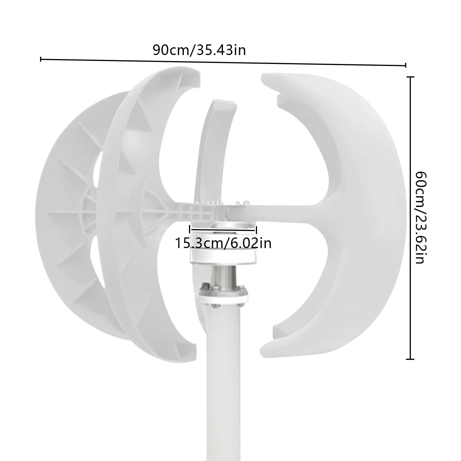 600W Verticale As Windturbine Generator 12V 24V Kleine Windmolen Gratis Energie Met Controller IP67 voor thuis Boerderij Campers - afbeelding 1