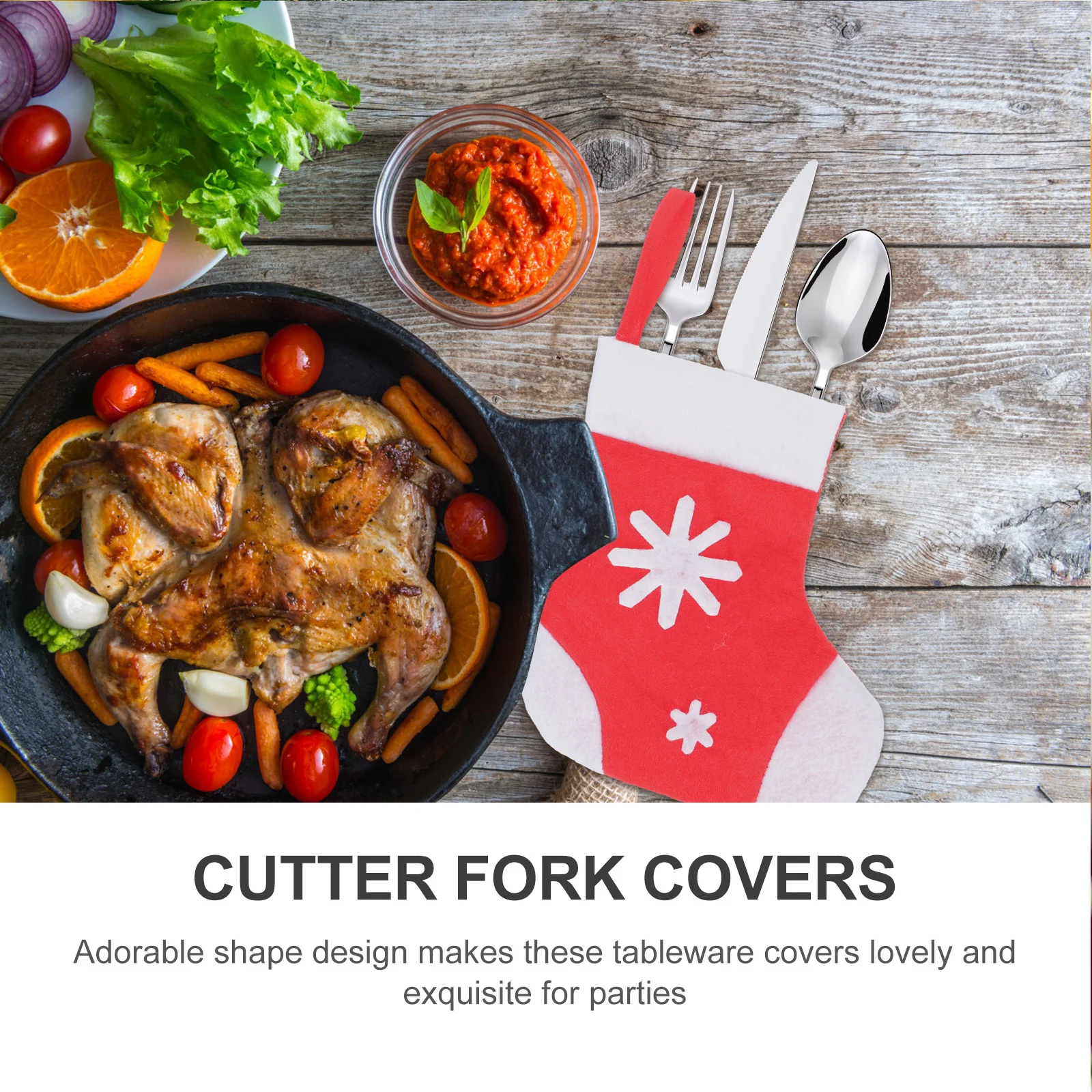 

3Pcs Christmas Cutlery Sock Stocking Tableware Holder Xmas Party Silverware Pouch Xmas Dining Decorations Christmas Cutlery Sock