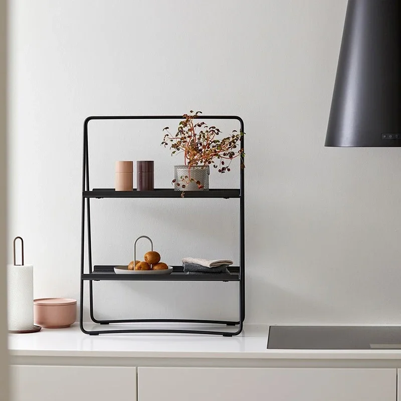 Metal bathroom, non-punching rack, floor-to-ceiling multi-layer storage rack, bathroom and toilet finishing rack