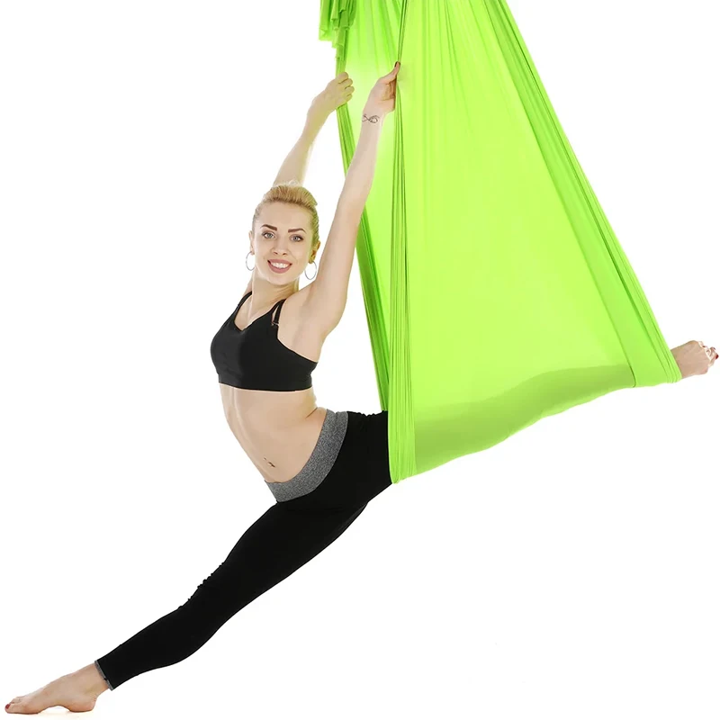 4/5/6/7m Aerial Yoga Hammock Elastic Silk Yoga Flying Swing for Anti-Gravity Body Building Pilates Infoor Outdoor Fitness