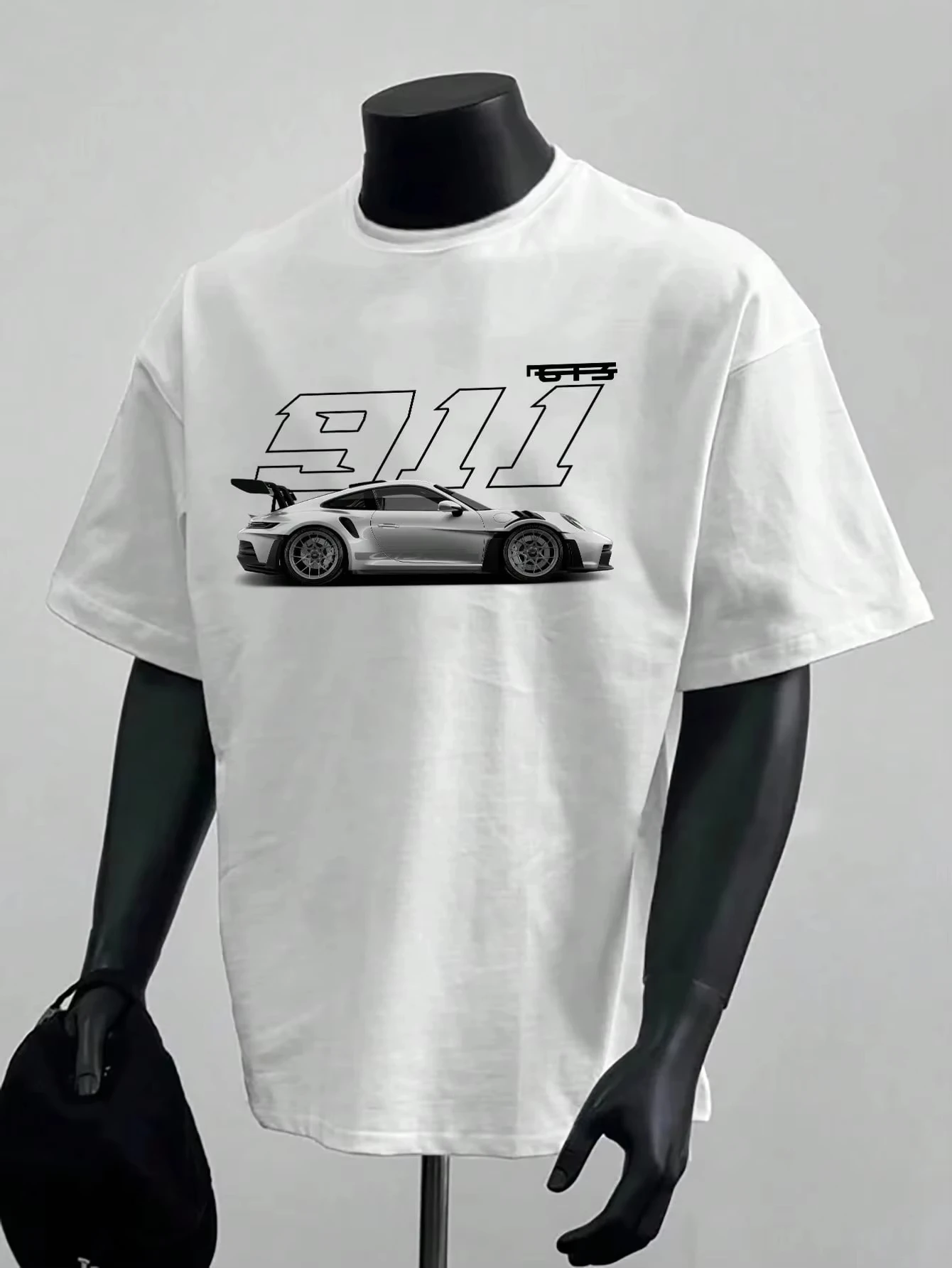 

25 Summer New Men's Racing Casual Personality Letter Printing Short Sleeve T-Shirt Casual Fashion Versatile Cotton Crew Neck Top