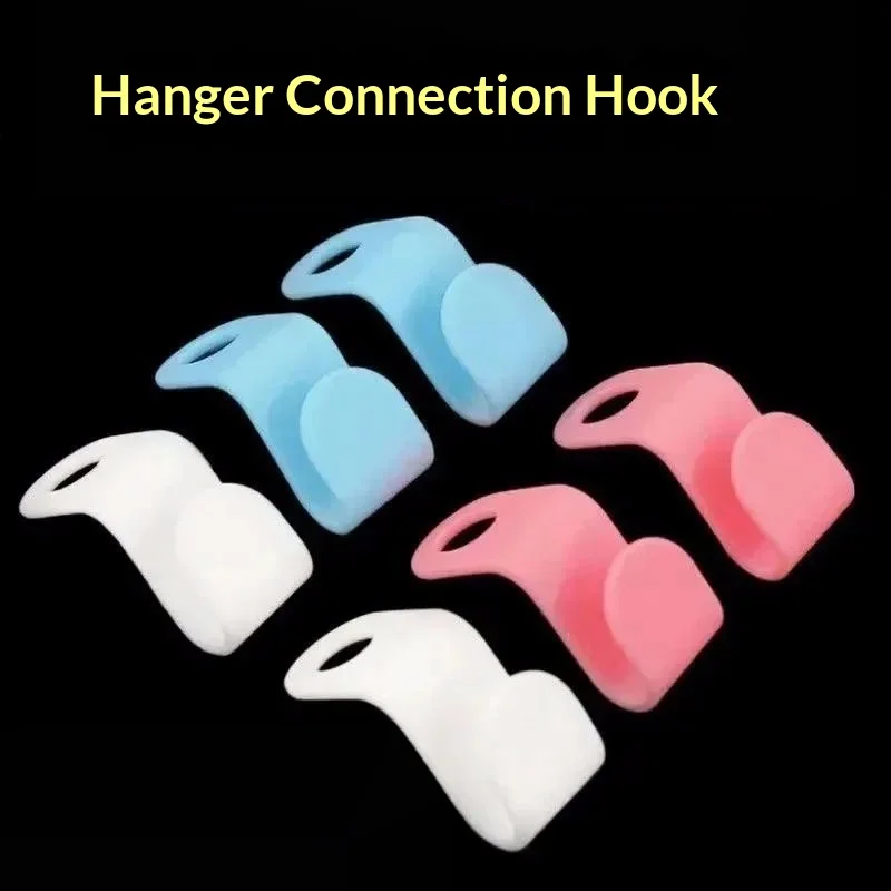 Clothes Hanger Connector Hooks Plastic Space Saving Wardrobe Closet Organizer Clothes Hanger Extender Hooks for Clothing Storage