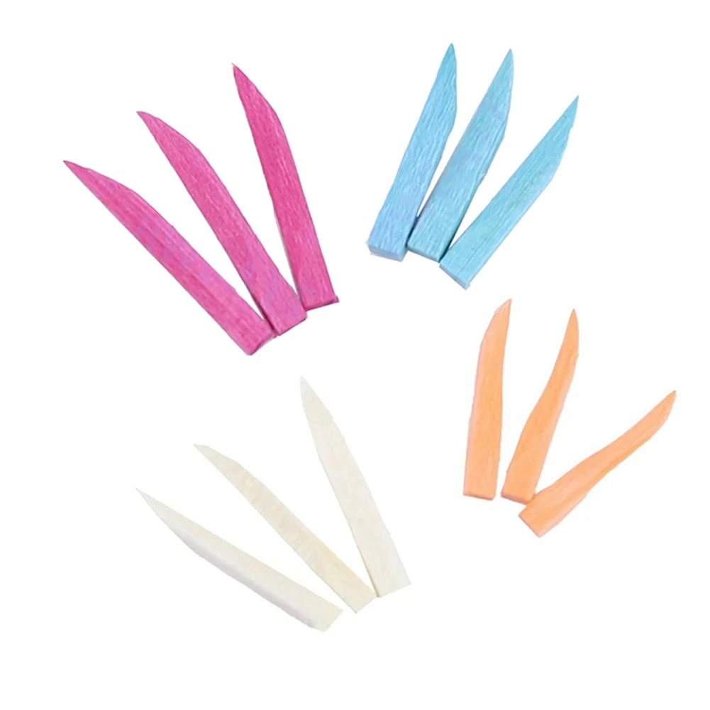 AT17 600 قطعة أسافين خشبية للأسنان، إسفين مصفوفة الأسنان الخشبية الملونة، مواد تثبيت للاستعمال مرة واحدة