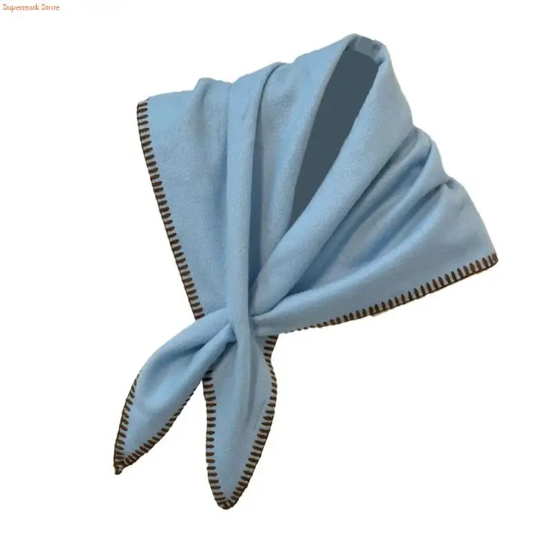 

Q5WE Уютный зимний треугольный шарф для женщин с запахом шеи, повседневный аксессуар