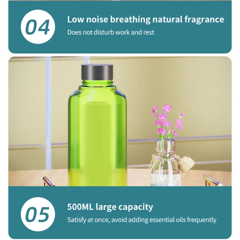 1500cbm Bluetooth App Control Automatic Spray Lobby diffusore di olio aromatico cilindro commerciale fragranza profumo aria macchina 500ml