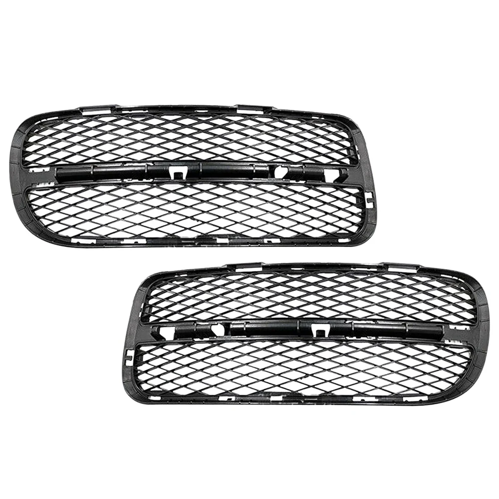 

1 Pair Front Bumper Fog Light Cover Lower Grill Grille for Touareg 2002-2006 Black 7L6853665A 7L6853666A