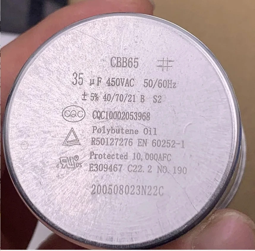 Original FOR Gree air conditioner capacitor CBB65 for outdoor unit compressor start, 25/30/35/40/45/50/60μF,450V, explosion-proo