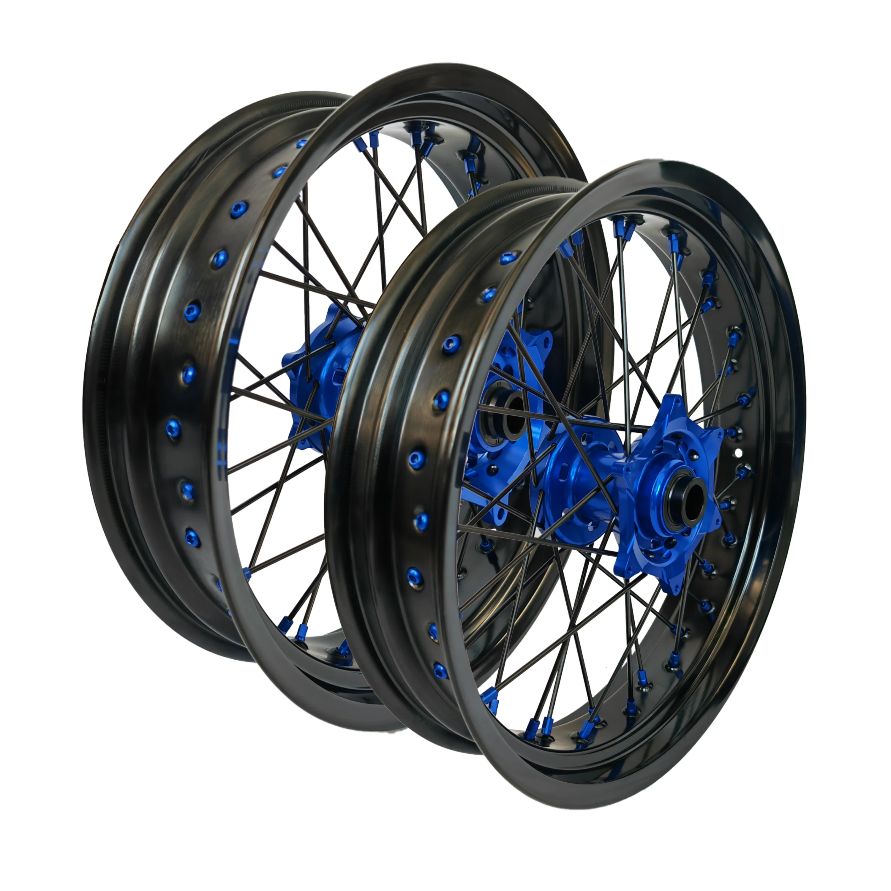 Rim Black Hub Blue Spokes Black Off-road Supermoto Customized Wheel for YAMAHA YZ125 YZ250