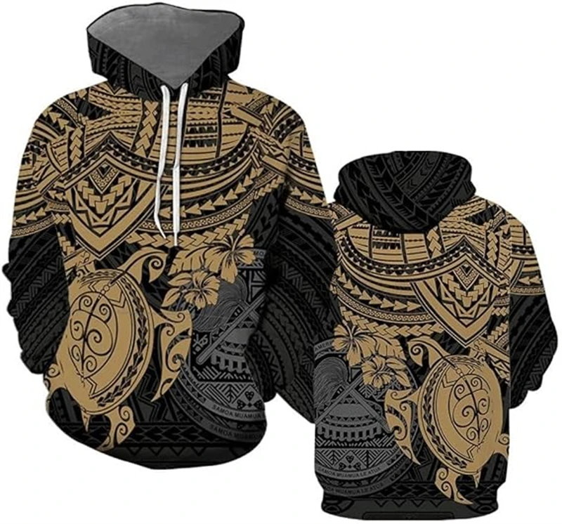 Polynesia Flag Graphic Men's Pullovers 3d Printing Hoodies Casual Men Hooded Sweatshirts Fashion Streetwear New Country Hoody