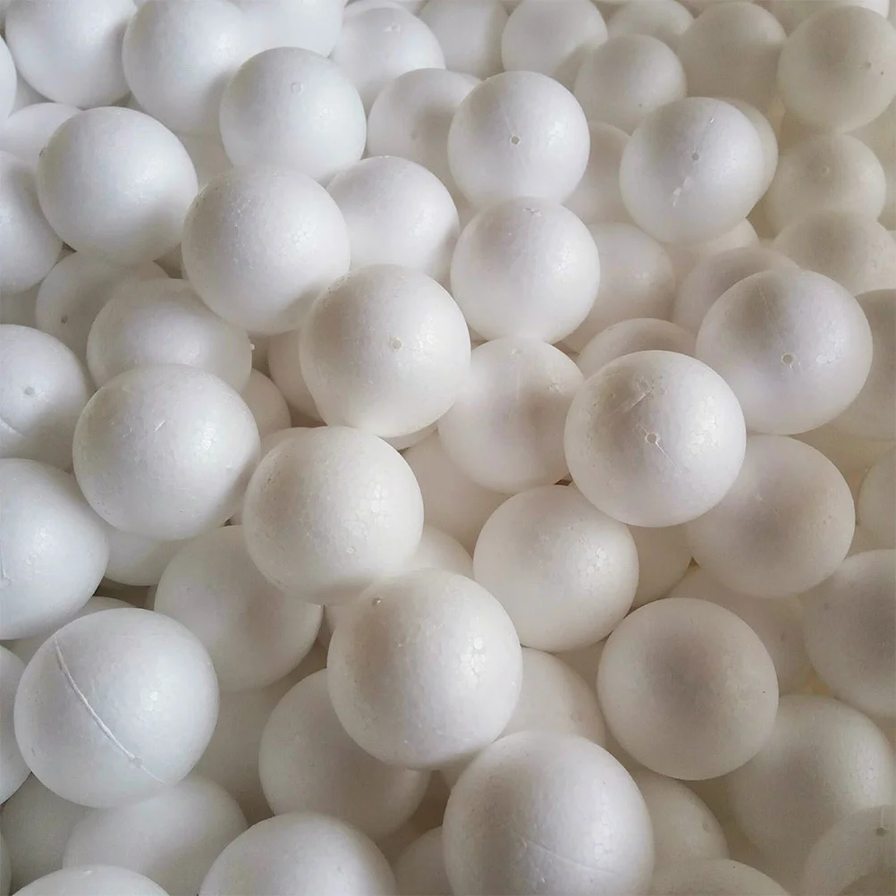 200 piezas de bolas de espuma para decorar niños pequeños, recuerdos de fiesta de boda, bolas artesanales blancas de poliestireno