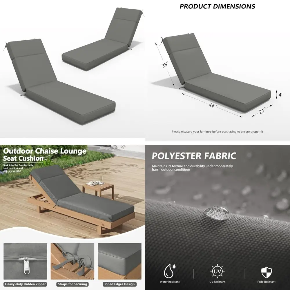 وسائد استرخاء خارجية، 72 طويلة × 21 عريضة × 4 عميقة، رغوة عالية الكثافة، مقاومة للماء ومقاومة للبهتان للاستخدام الخارجي #1