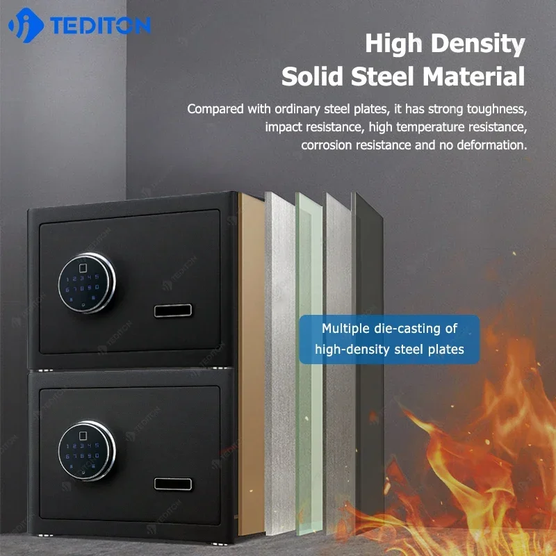 Safe Box For Money Fireproof And Fingerprint Combination Key Lock Electronic Digital Security Safe Box