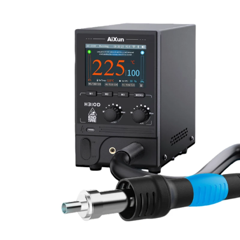 

Aixun H310D Internet BGA Rework Station Intelligent Hot Air Gun 1000W Digital High Power Heating Station with Welding Nozzle