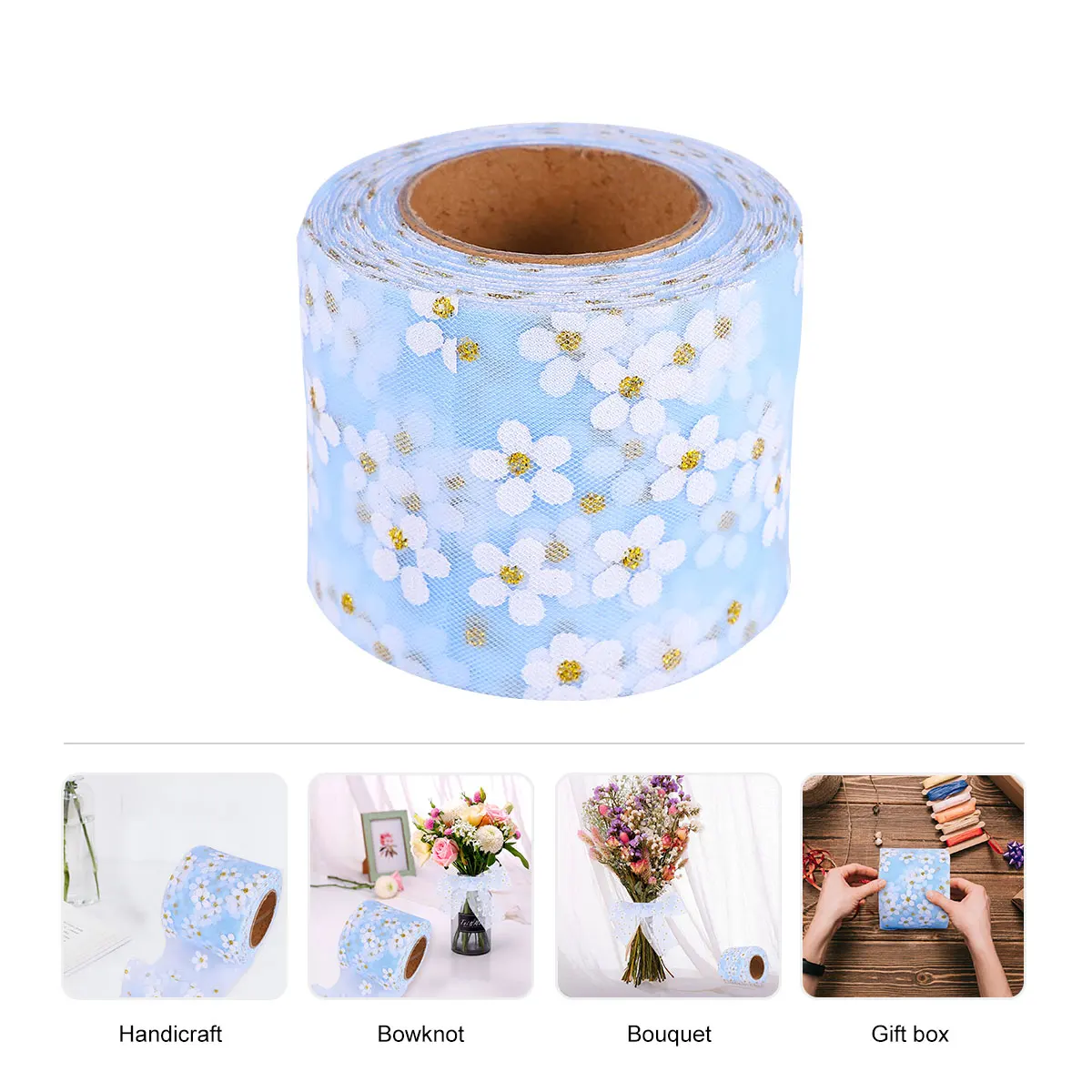 

6cm Wedding Decor Hair Accessories DIY Gauze Ribbon Ribbons for Crafts Butterfly Bow Soft Mesh Durable
