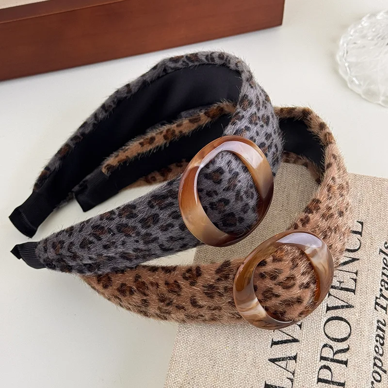 

Новая модель леопардового принта! Кольцо черепахового цвета Майяра, широкополая повязка на голову, модная маленькая повязка на голову в стиле ретро с высоким черепом.