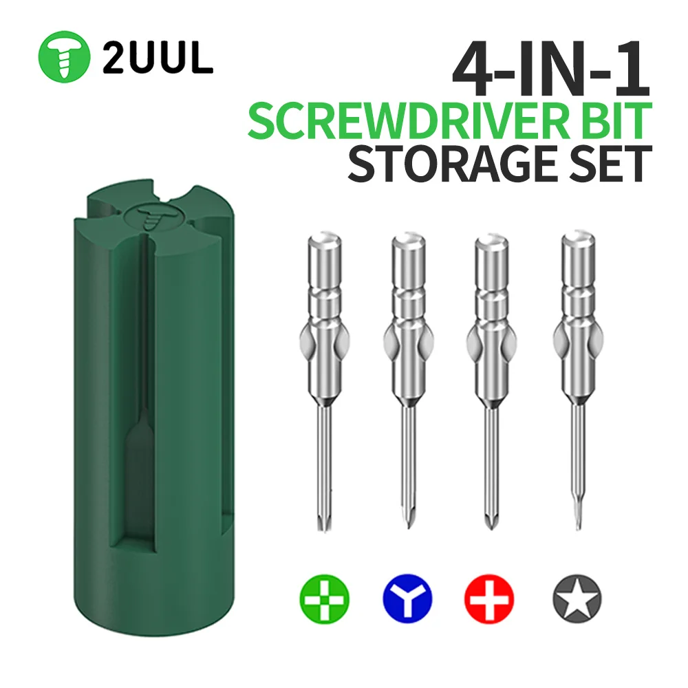 

Набор для хранения отверток 2UUL SD24 4IN1 с 4 головками отверток для электрического стального пистолета SD11, инструмент для хранения отверток KAKA
