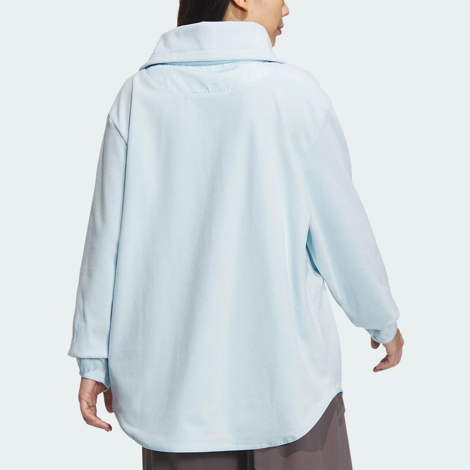 سترة أديداس أصلية جديدة للنساء فضفاضة بنصف سحاب من الصوف القطبي JX6849 #3