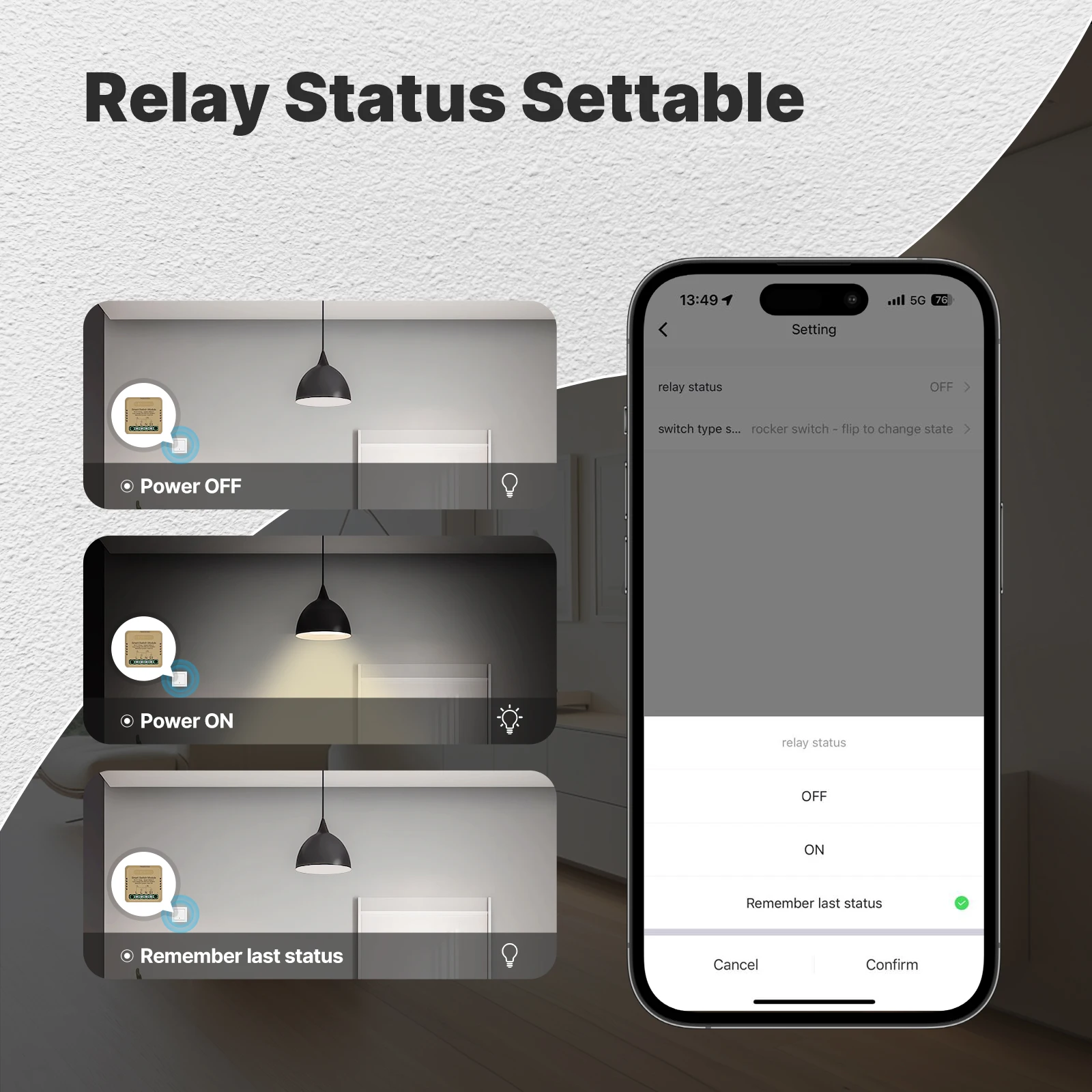 مفتاح ذكي WM4LT4 WiFi مفتاح ذكي 1-4 تحكم مستقل عن بعد توقيت التحكم الصوتي تركيب صغير غير مرئي