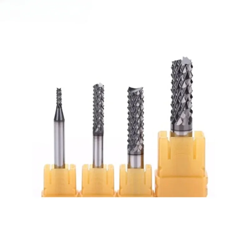 CNC Diamond Coating End Mill 3mm -12mm Corn Tungsten Steel Milling Cutter For Processed Graphite Fiberglass Carbon Fiber