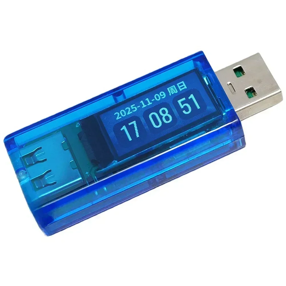 

USB Digital Voltage and Current Meter with Color Screen Wireless Weather Data and 360 Degree Rotatable Display
