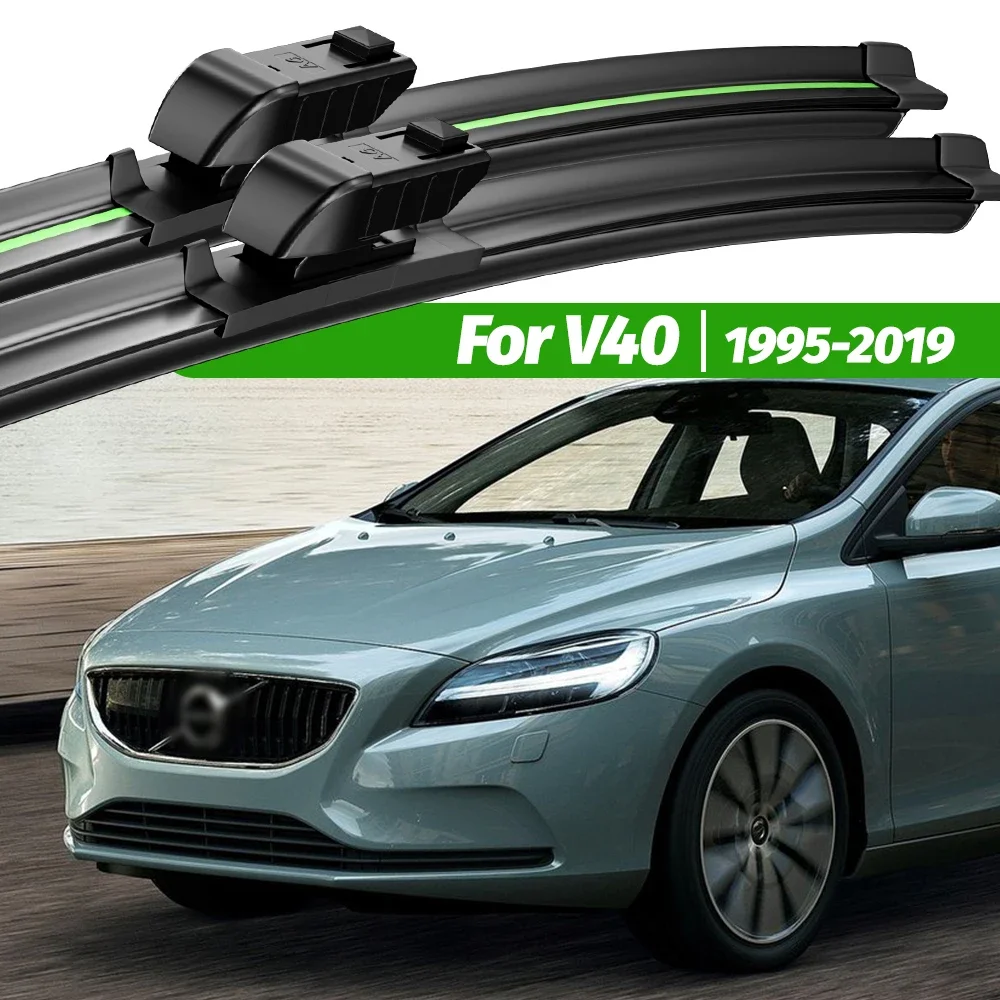 

For Volvo V40 1995-2019 2pcs Front Windshield Wiper Blades 2000 2002 2004 2012 2015 2016 2018 Windscreen Window Accessories