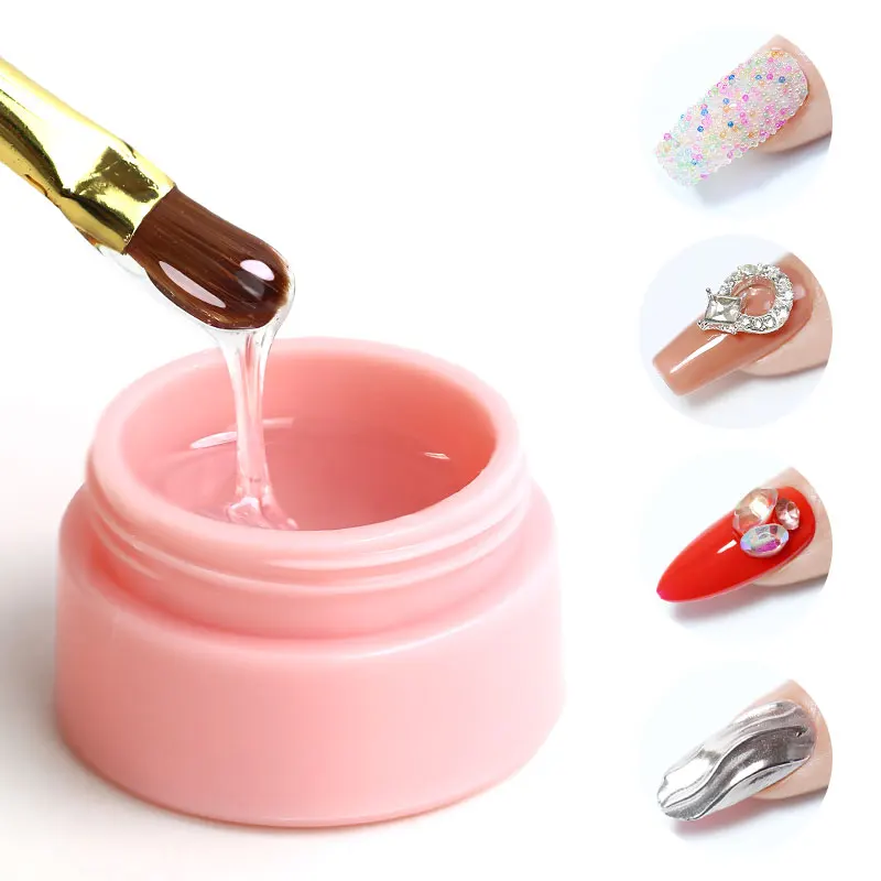 No Wipe Strong Nail Glue Rhinestone Nail Gel Adhesive For DIY Nail Art Gems Jewelry False Nails Extension Glue Stick The Drill