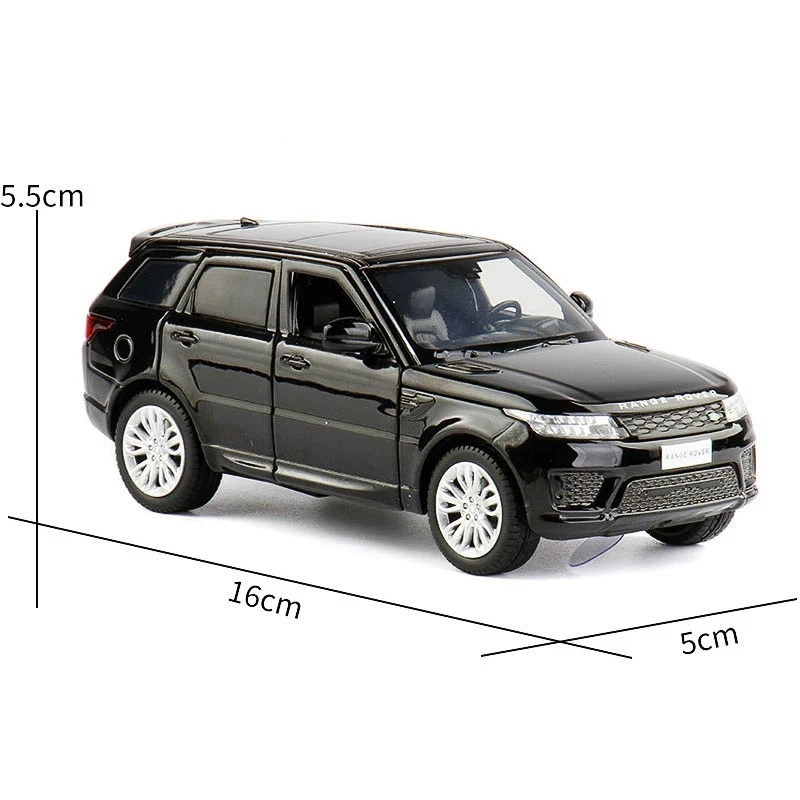 1/32 스포츠 SUV 모델 자동차 다이캐스트 장난감 차량, 파워 앤 라이트, 어린이 선물, 레드 블랙 컬렉션 디스플레이, 6 오픈 더 문짝