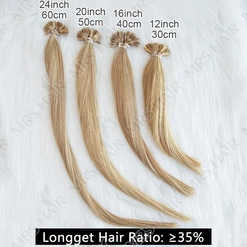 Estensioni dei capelli Fusion con punta a U Estensioni dei capelli umani reali naturali biondi Capsule per capelli alla cheratina da 1,5 cm 50 pezzi 30 g 40 g 50 g 12-24 pollici