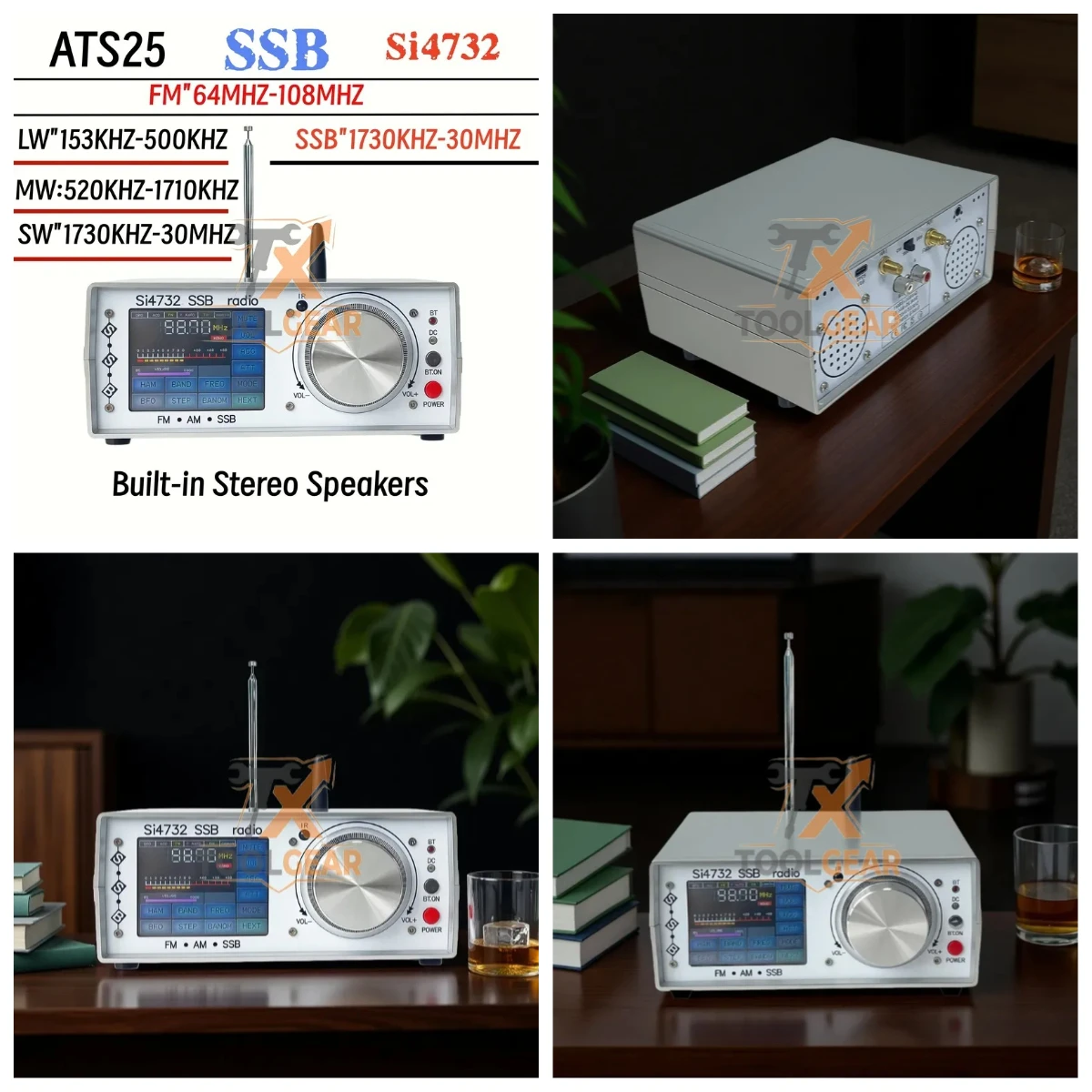 2026China*Factory* Full-band radio ATS-25 stereo output with remote control, Bluetooth transmitter