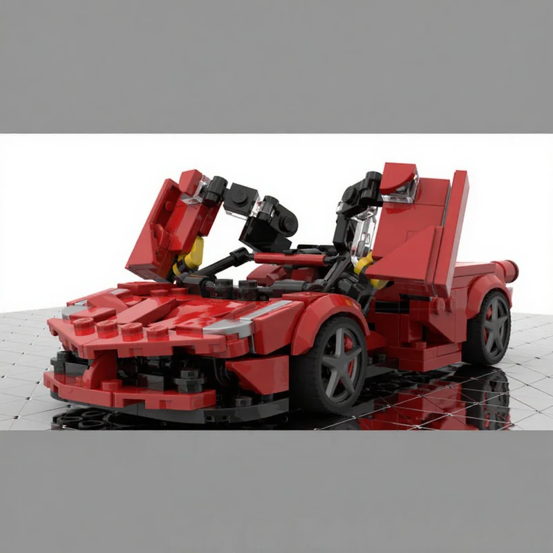 

382 шт. MOC Ferrari LaFerrarss City Champions супер автомобиль строительные блоки искра творчество на Рождество подарок для детей