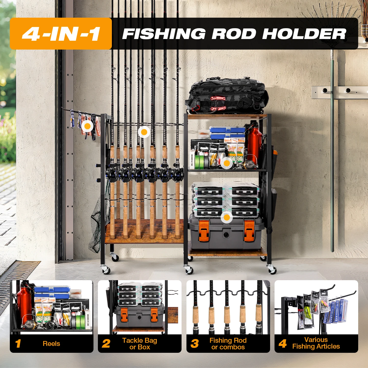 Fishing rod holder,Fishing Rod - Fishing Rod Rack 评论和价格