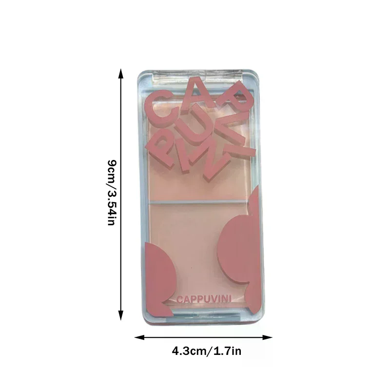 Cappuvini-crema iluminadora Facial de dos tonos, paleta de resaltadores faciales de expansión, rubor Natural, colorete hidratante mate