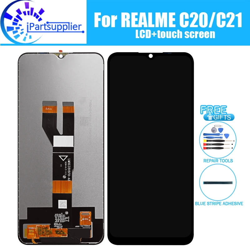 

Для OPPO REALME C20 ЖК-дисплей + преобразователь сенсорного экрана в сборе, 100% новый протестированный ЖК-экран + сенсорный экран для OPPO REALME C21.
