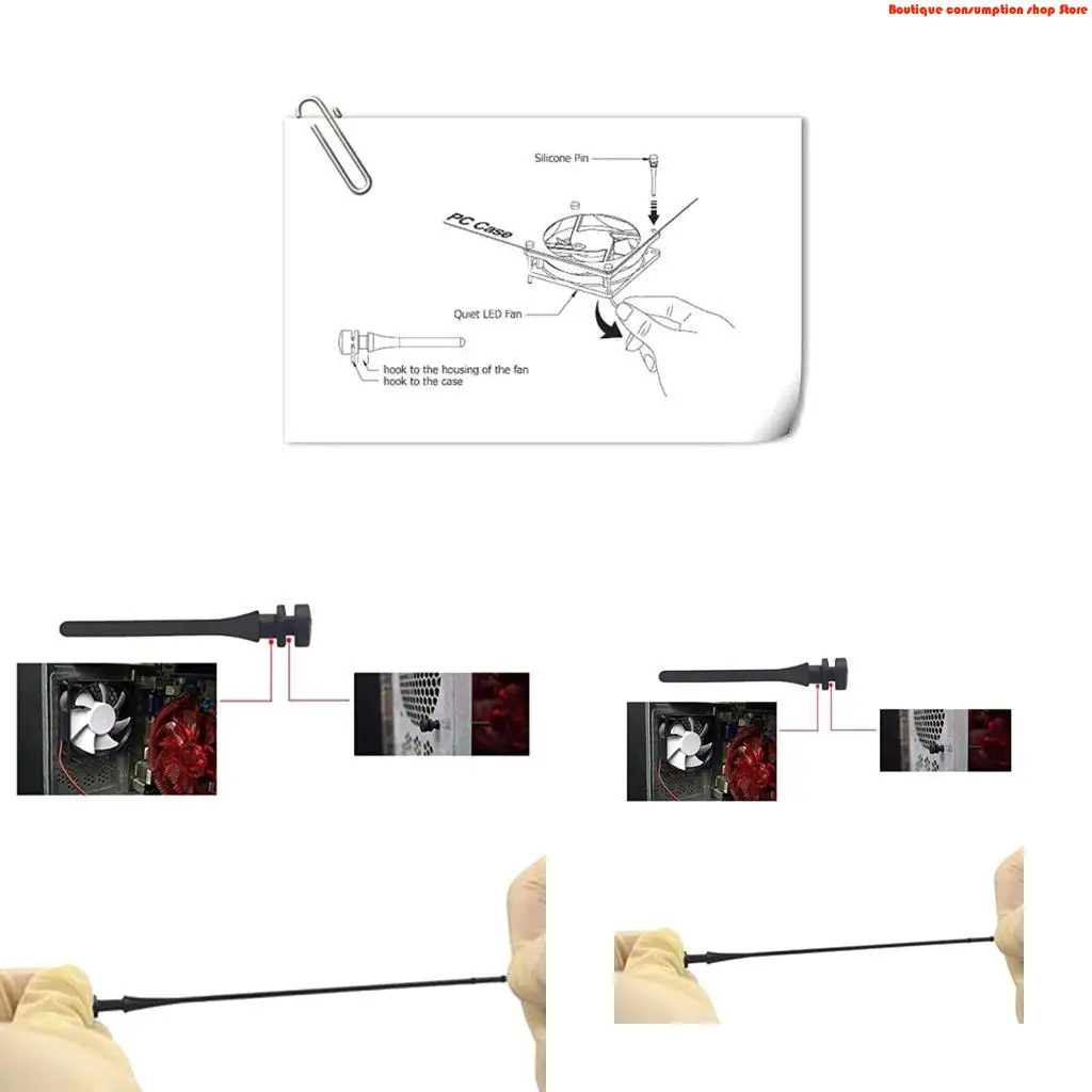 L9NA Rubber Pin Screws Anti-vibration Wear-Resistant Fan Noise Absorbtion