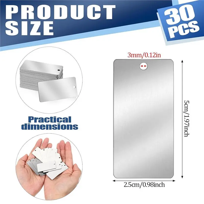 ABBP-لهدية DIY لفراغات نقش المعادن - 304 قطعة من الفولاذ المقاوم للصدأ، مثالية لعلامات الكلاب والمزيد #6