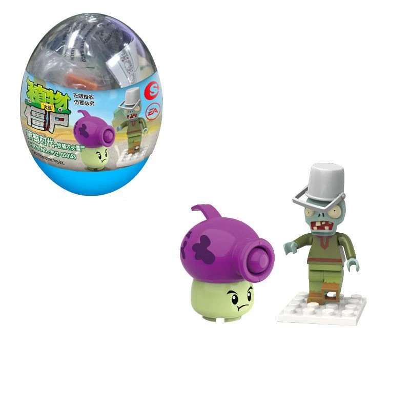 Piante vs. Zombies Anime Figure Peashooter Gatling BOSS Shooter modello in PVC Building Blocks giocattolo educativo regalo di compleanno per bambini