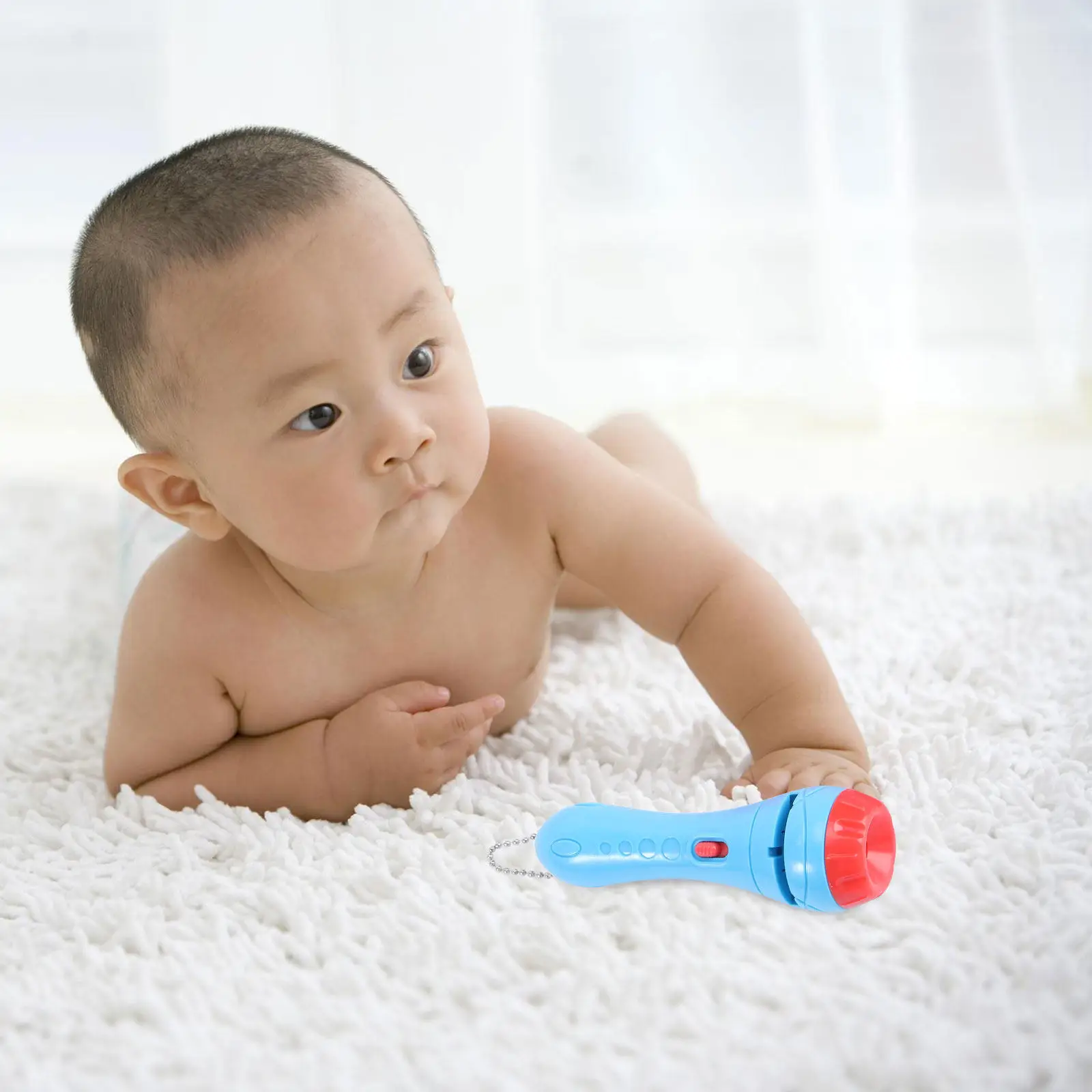 2Pcs Kids Projection Flashlight Lightweight Durable Educational Sleep Story Projector for Learning Projection Toy