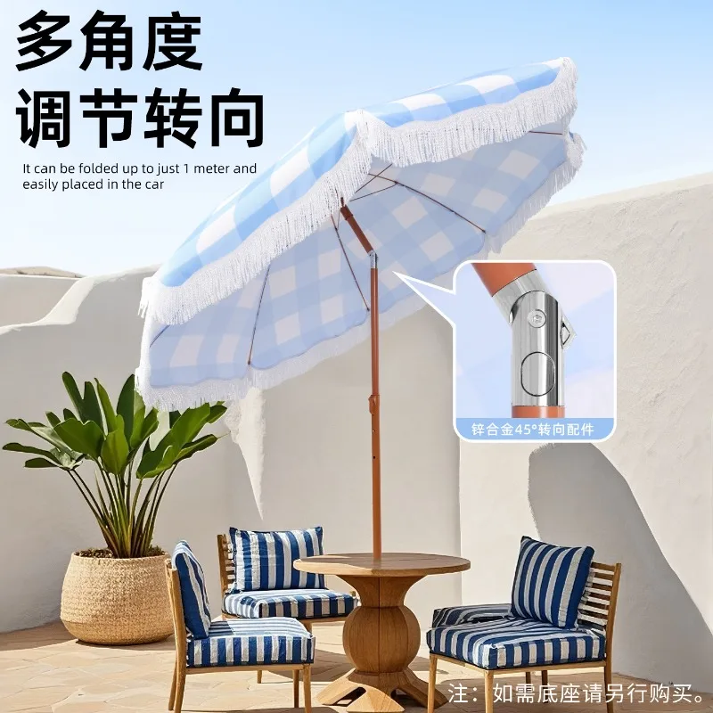 Seaside resort, beach , courtyard umbrella, lattice fringe , sun , pool sun errace