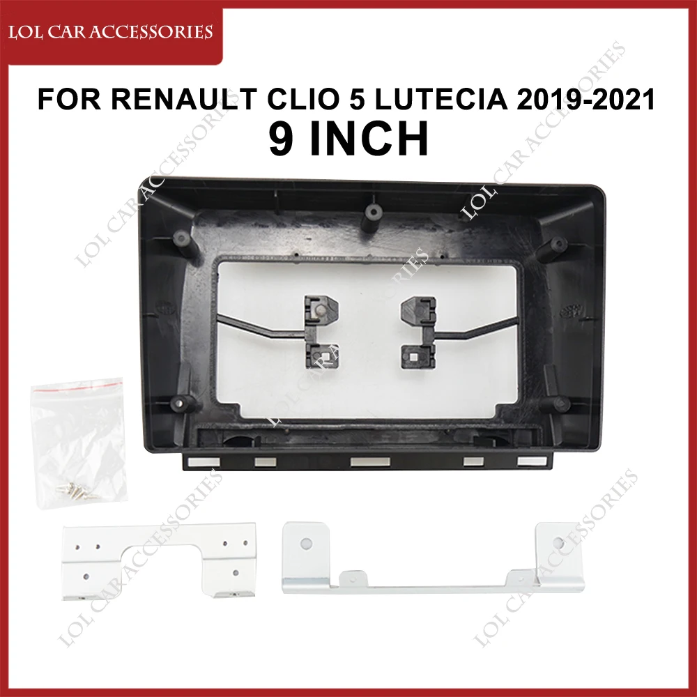 9 Inch For Renault Clio 5 Lutecia 2019-2021 Car Radio GPS MP5 Stereo Android Player Head Unit 2 Din Panel Fascia Dash Frame