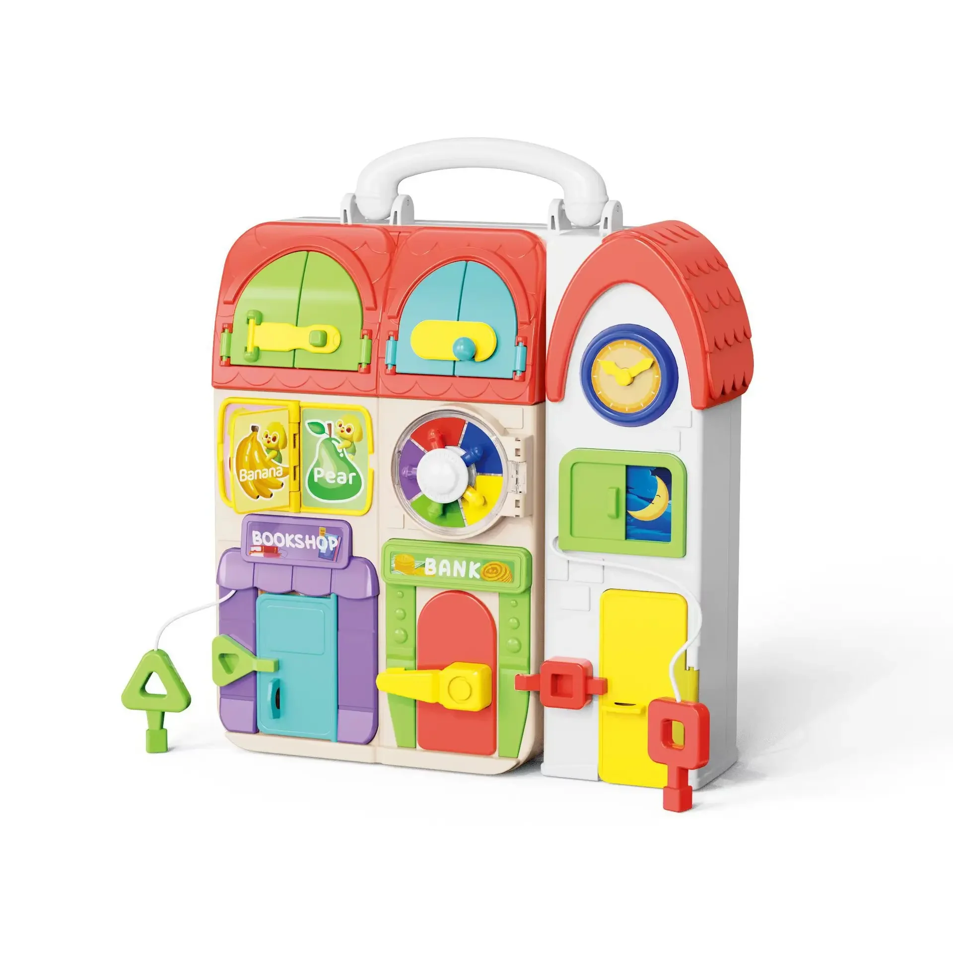 طفل مونتيسوري الحسية مشغولة المجلس-أضواء الموسيقى التبديل لعبة متعددة الوظائف السفر الأنشطة التعليمية المبكرة لعب لعبة للأطفال #5