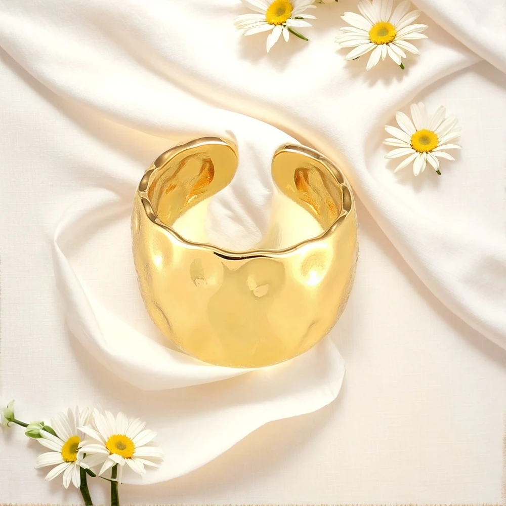 

Women's Open Ring Ins Style Punch Pattern Stainless Steel Fashion Versatile Jewelry Accessories