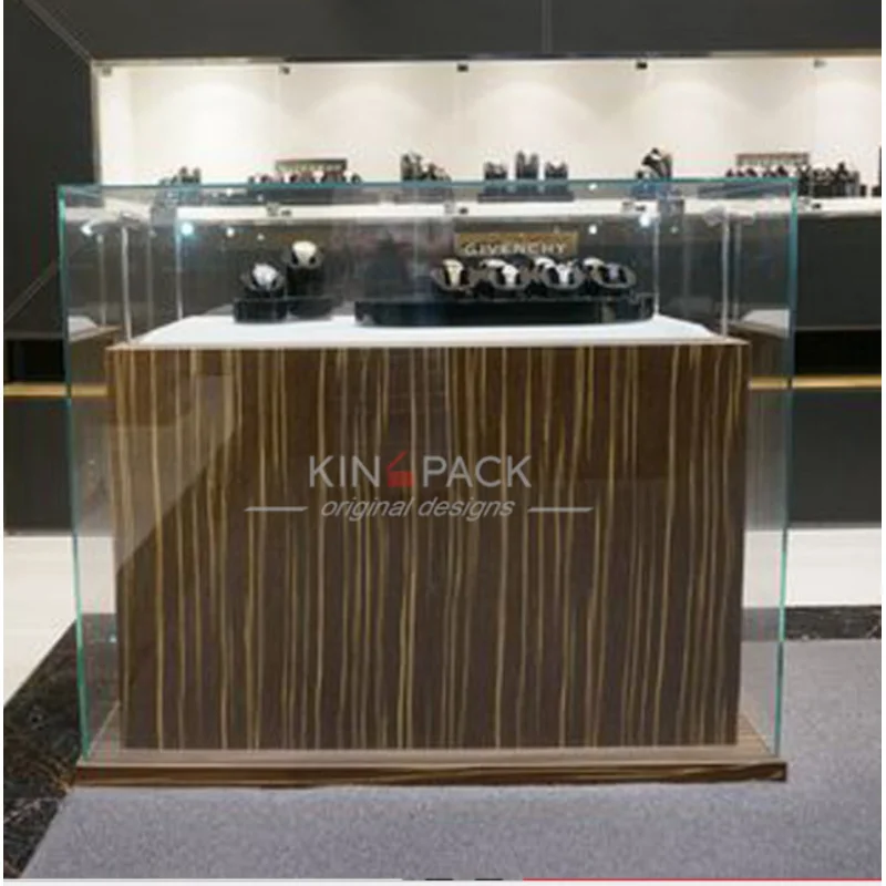 custom.Elegant watch shop counter design images and glass display cabinet for watch display