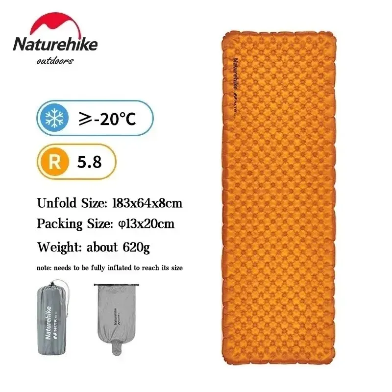 Naturehike インフレータブルマット超軽量 5.8 高 R 値暖かい
