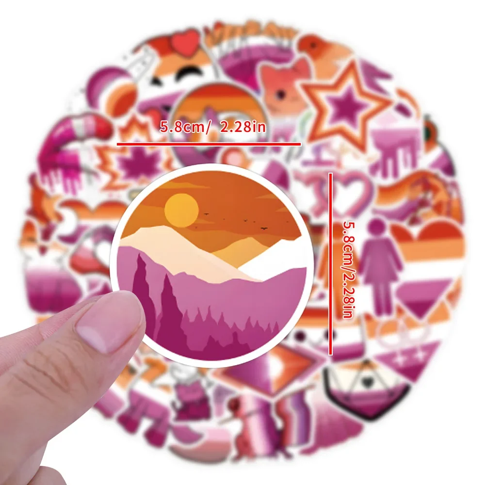 55 قطعة ملصقات الكرتون المثليات الفخر DIY بها بنفسك مذكرات سجل القصاصات الأمتعة المحمول الهاتف الغيتار سيارة الدراجة سكيت الشارات الكتابة على الجدران #2