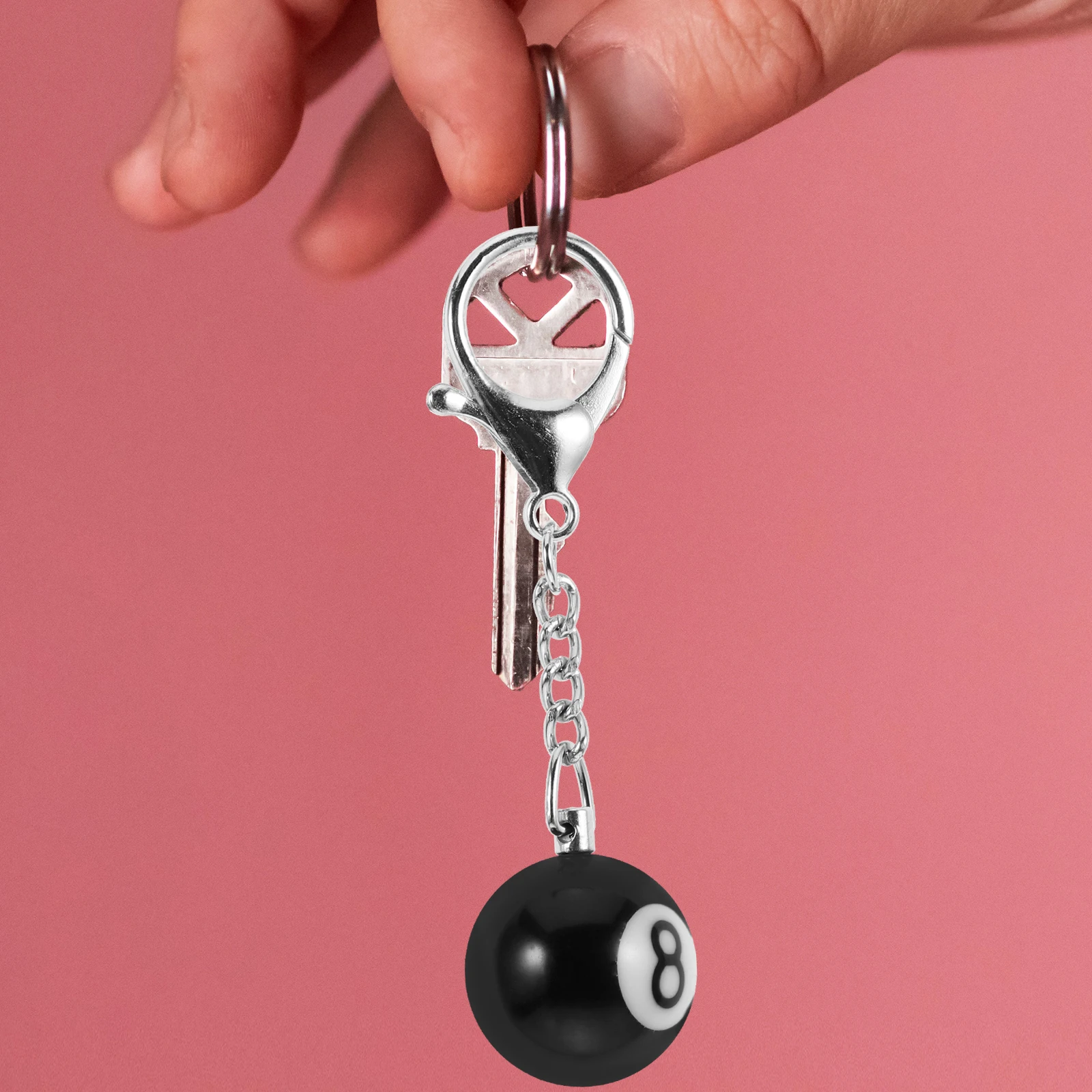 

Billiards Keychain Pool Ball Small Mini Billards Keychains Resin Keyring Charm Accessories