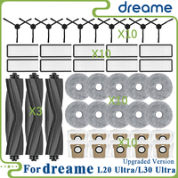 Fit For Dreame Bot L20 Ultra / L30 Ultra / X20 Pro Supplies Accessories Main Side Brush Mop Cloths Hepa Filter Dust Bags Parts