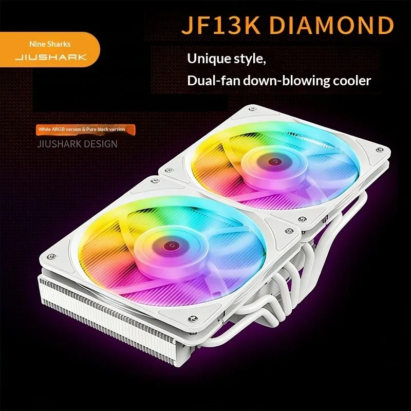 jiushark-jf13k-diamond-dissipatore-cpu-a-flusso-inverso-7-heatpipes-doppie-ventole-120x15mm-tdp-250w-argb-per-intel-amd